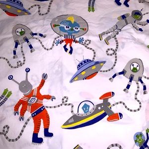Pottery Barn Kids Alien Full Sheet Set